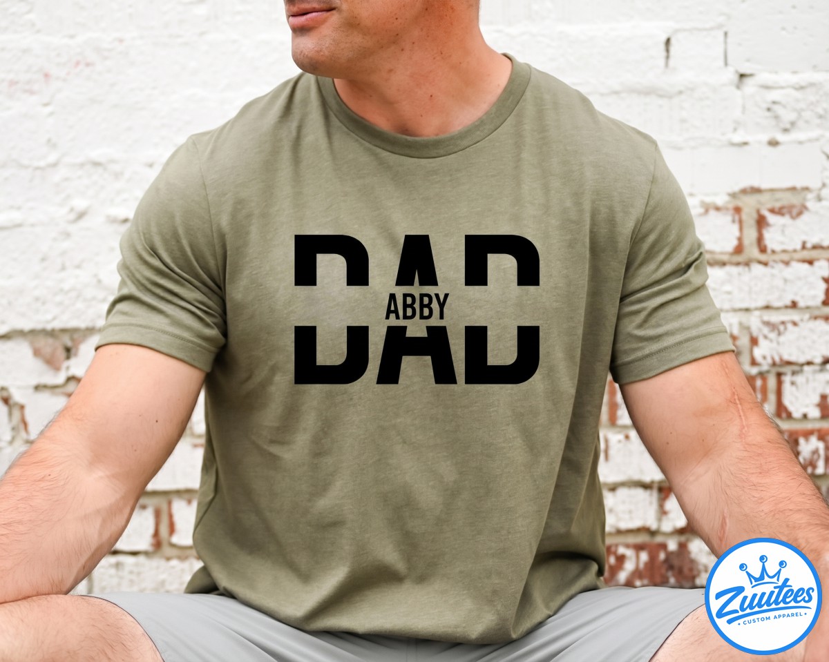 ABBY Dad Shirt With Kids, Dad Shirt, Birthday Gift Dad Tee