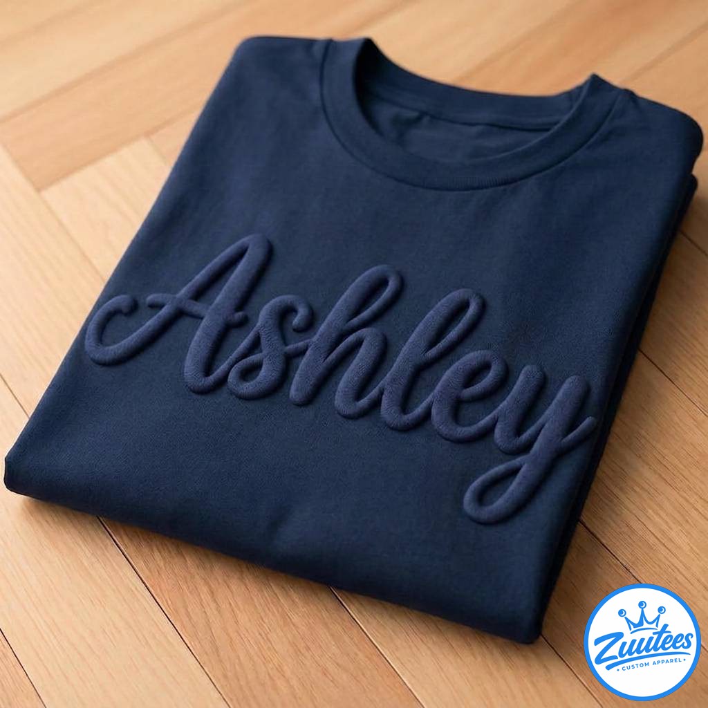 Ashley Puff Shirt, Ashley Puff Writing For Companies, Embossed Mascot Shirt Ashley Puff Shirt, Ashley Puff Writing For Companies, Embossed Mascot Shirt