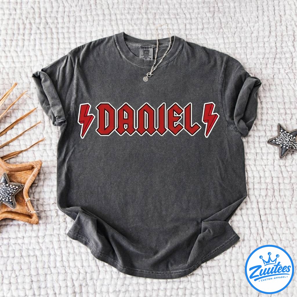 DANIEL Rock Shirt, DANIEL Rock Typography Shirts