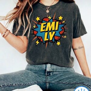 Emily Shirt, Superhero Shirt, Superhero Birthday, Custom Name Superhero Dad Shirt