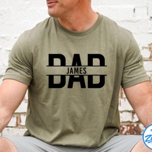 James Dad Shirt With Kids, Dad Shirt, Birthday Gift Dad Tee
