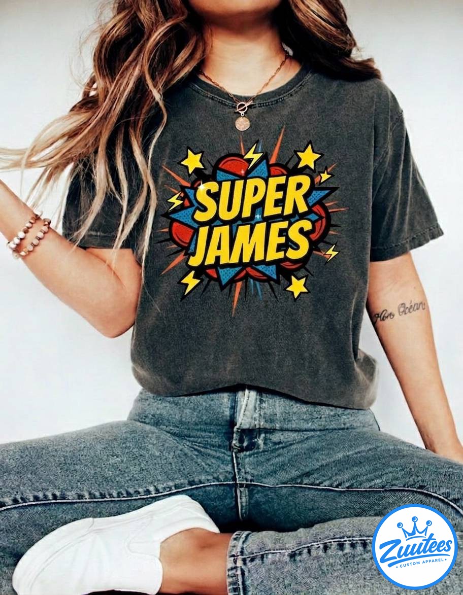 James Shirt, Superhero Shirt, Superhero Birthday, Custom Name Superhero Dad Shirt