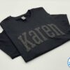 Karen Embossed Mascot Shirt, School Mascot Shirt