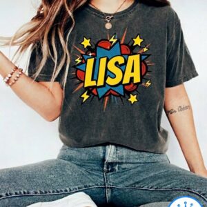Lisa Shirt, Superhero Shirt, Superhero Birthday, Custom Name Superhero Dad Shirt