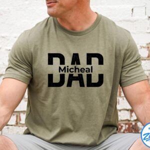 Micheal Dad Shirt With Kids, Dad Shirt, Birthday Gift Dad Tee