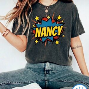 Nancy Shirt, Superhero Shirt, Superhero Birthday, Custom Name Superhero Dad Shirt