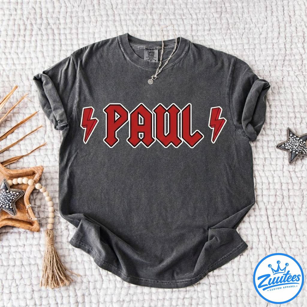 PAUL Rock Shirt, PAUL Rock Typography Shirts