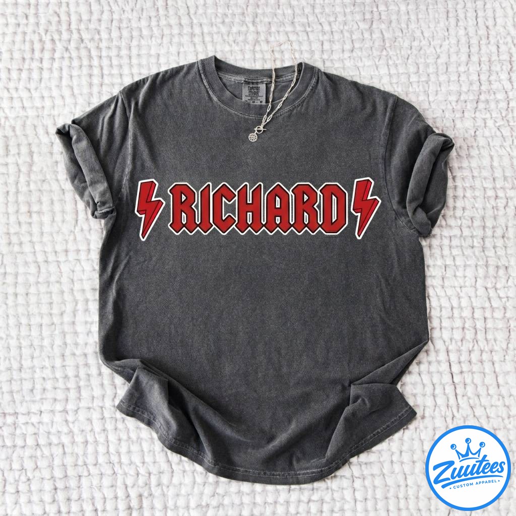 RICHARD Rock Shirt, RICHARD Rock Typography Shirts