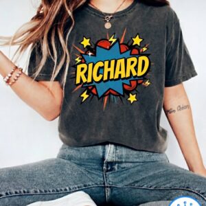 RICHARD Shirt, Superhero Shirt, Superhero Birthday, Custom Name Superhero Dad Shirt