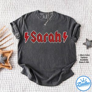 Sarah Rock Shirt, Sarah Rock Typography Shirts