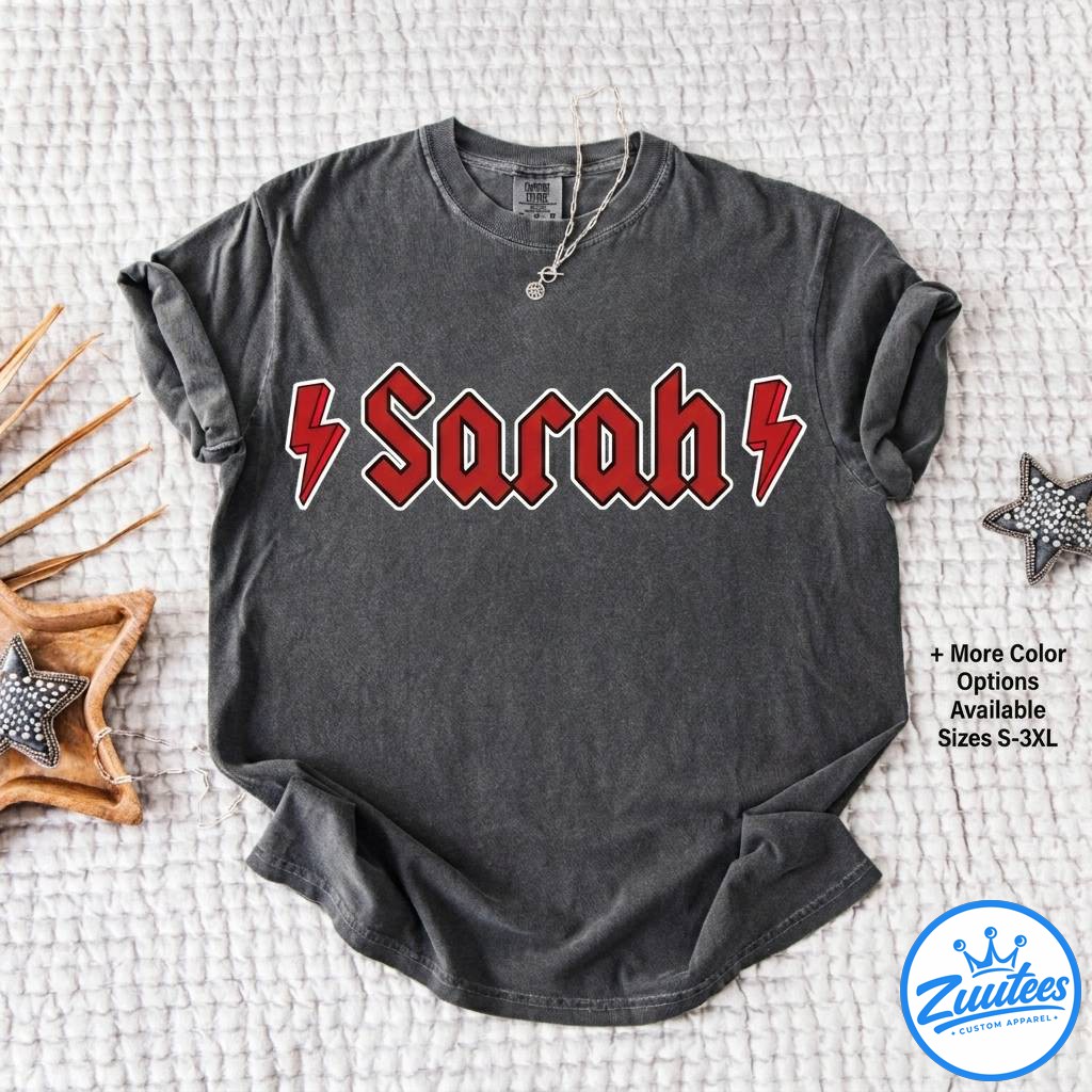 Sarah Rock Shirt, Sarah Rock Typography Shirts
