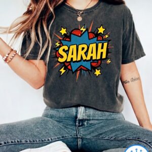 Sarah Shirt, Superhero Shirt, Superhero Birthday, Custom Name Superhero Dad Shirt