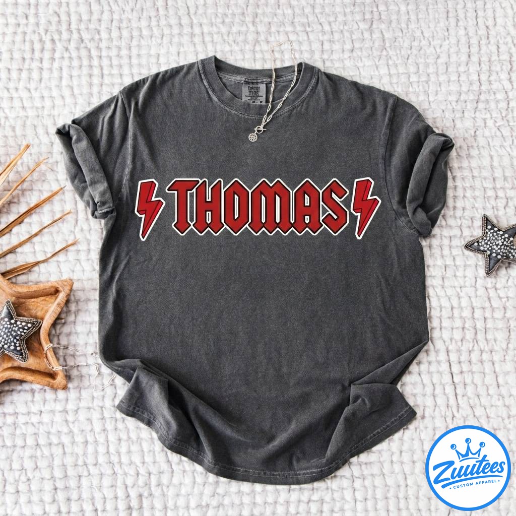 THOMAS Rock Shirt, THOMAS Rock Typography Shirts