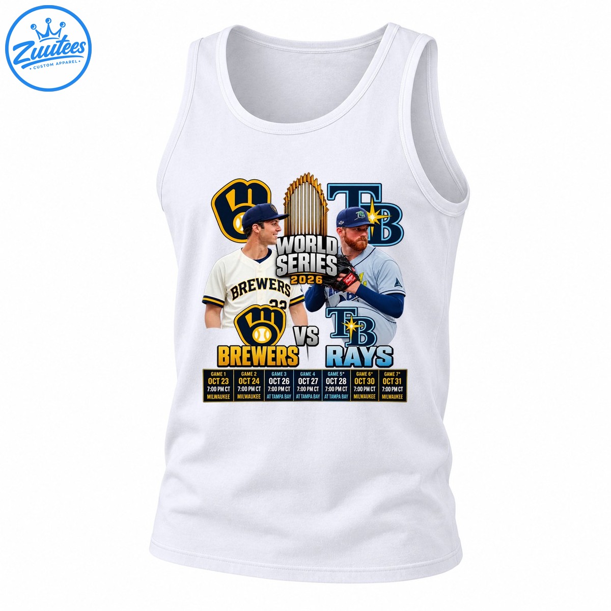 2026 Brewers Vs Tb Rays World Series Schedule Tank Top