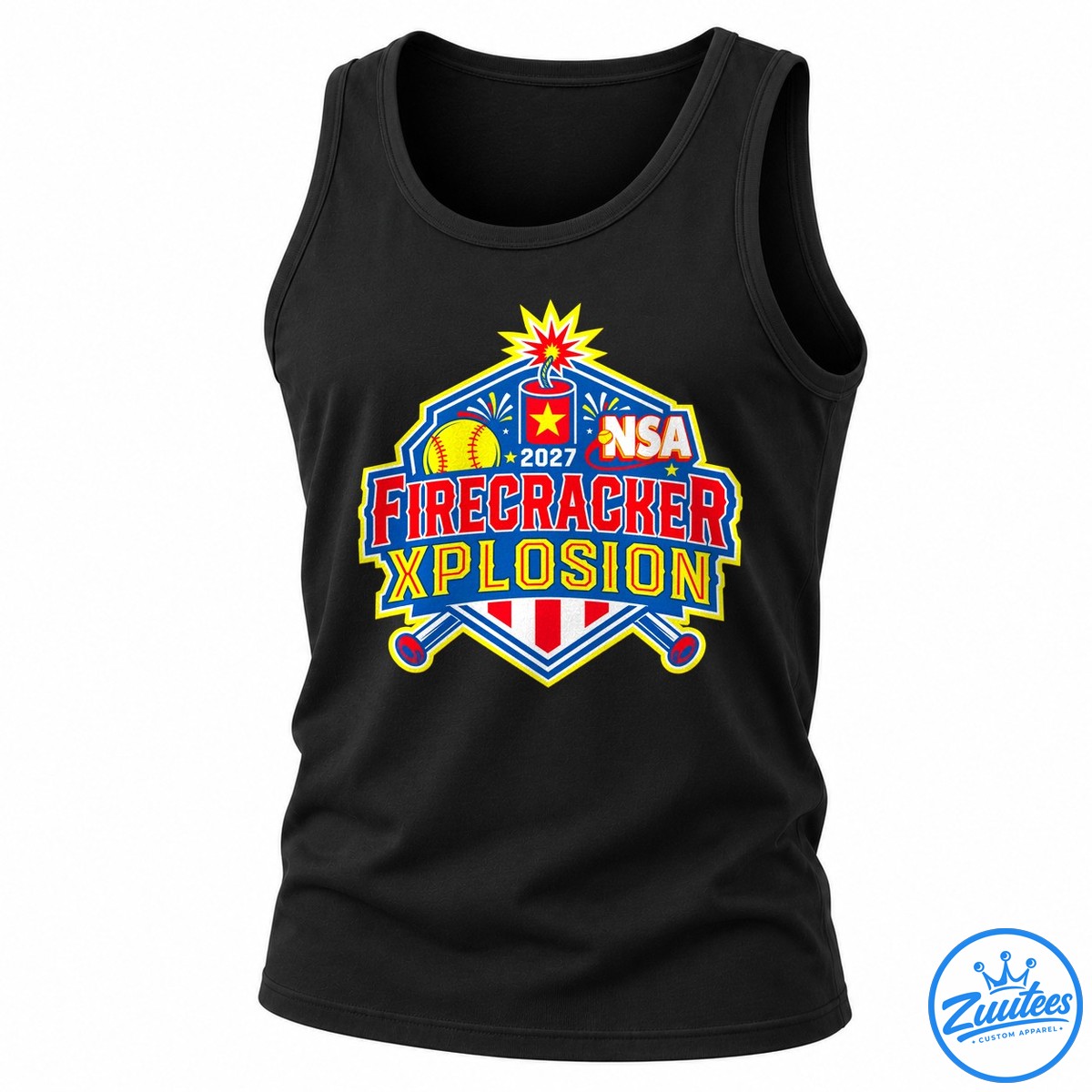 2027 Nsa Firecracker Xplosion Michigan Fastpitch Tournament Tank Top