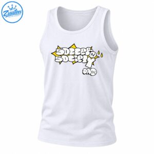 Graffiti street art design with white bubble lettering, black outlines, yellow starbursts, and droplets