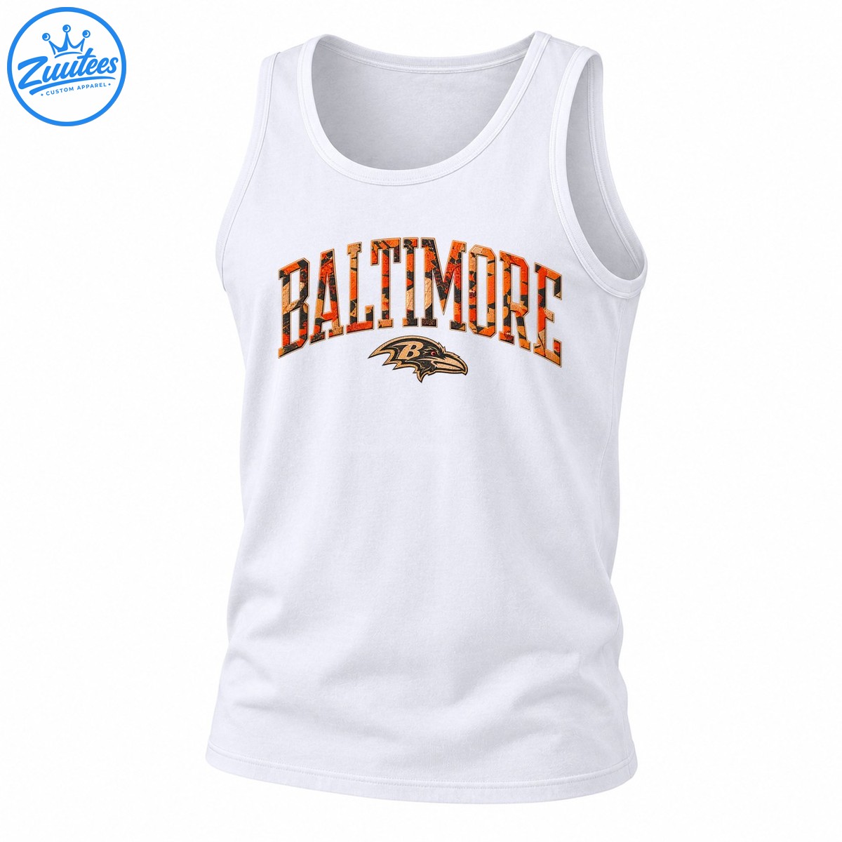 Baltimore Ravens Fall Camo Collegiate Wordmark Tank Top