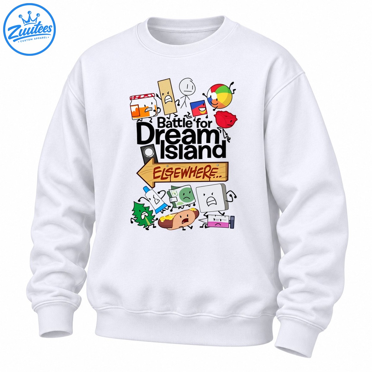 Battle for Dream Island Elsewhere Cartoon Object Show Sweatshirt