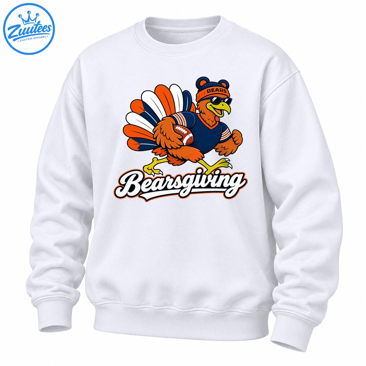Bears Bearsgiving Thanksgiving Turkey Football Graphic Sweatshirt