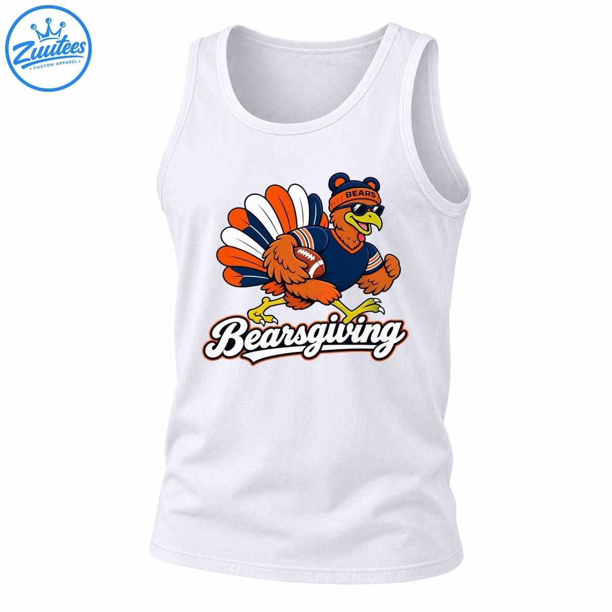 Bears Bearsgiving Thanksgiving Turkey Football Graphic Tank Top