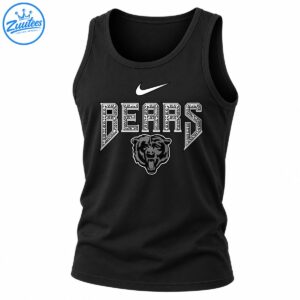BEARS shirt graphic with intricate white tribal varsity lettering and a roaring black and gray bear head