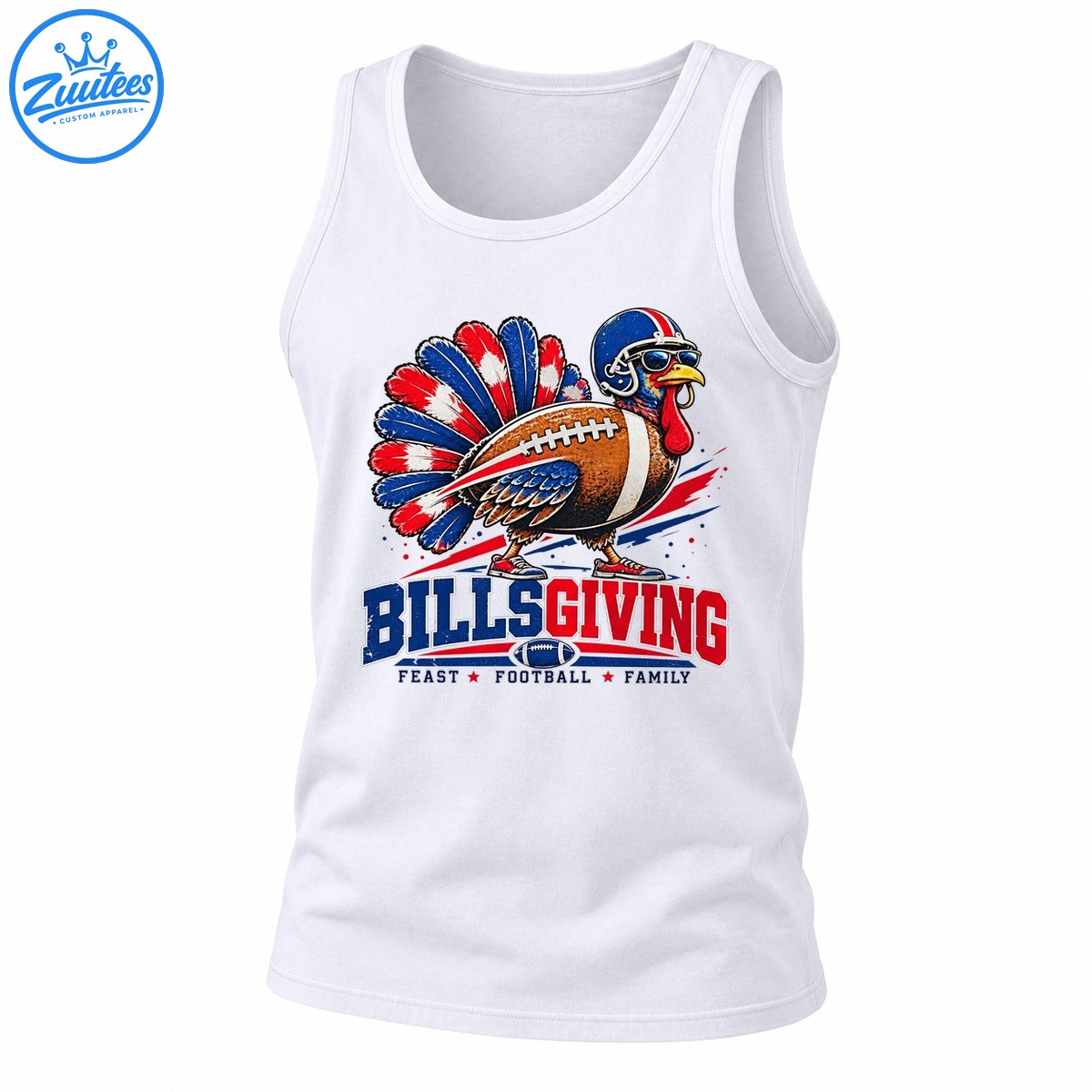 Billsgiving Feast Football Family Thanksgiving Turkey Graphic Tank Top