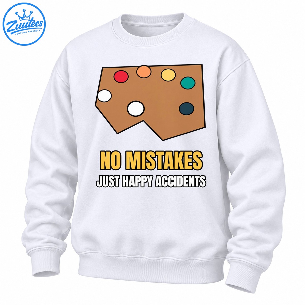 Bob Ross No Mistakes Just Happy Accidents Sweatshirt