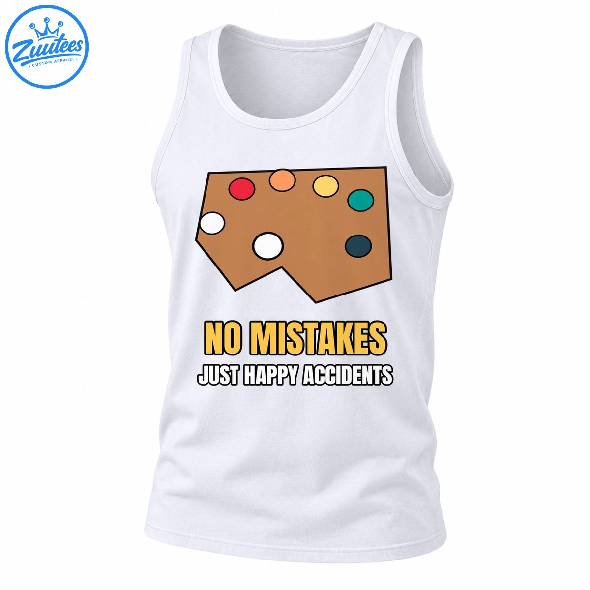 Bob Ross No Mistakes Just Happy Accidents Tank Top