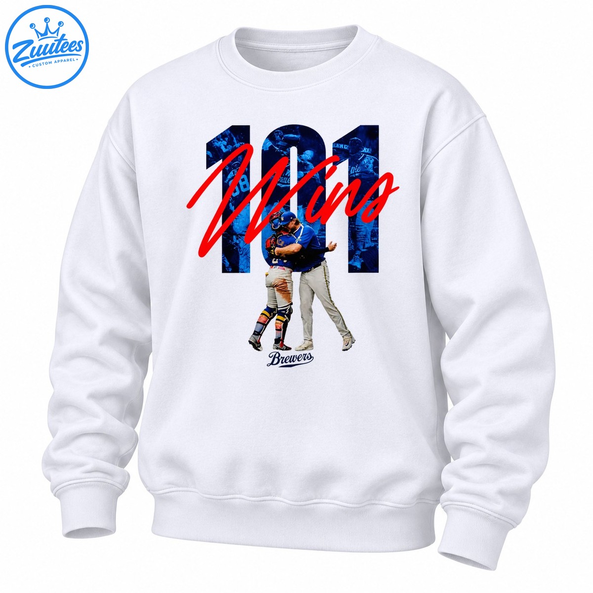 Brewers Robert Gasser William Contreras 101 Wins Sweatshirt