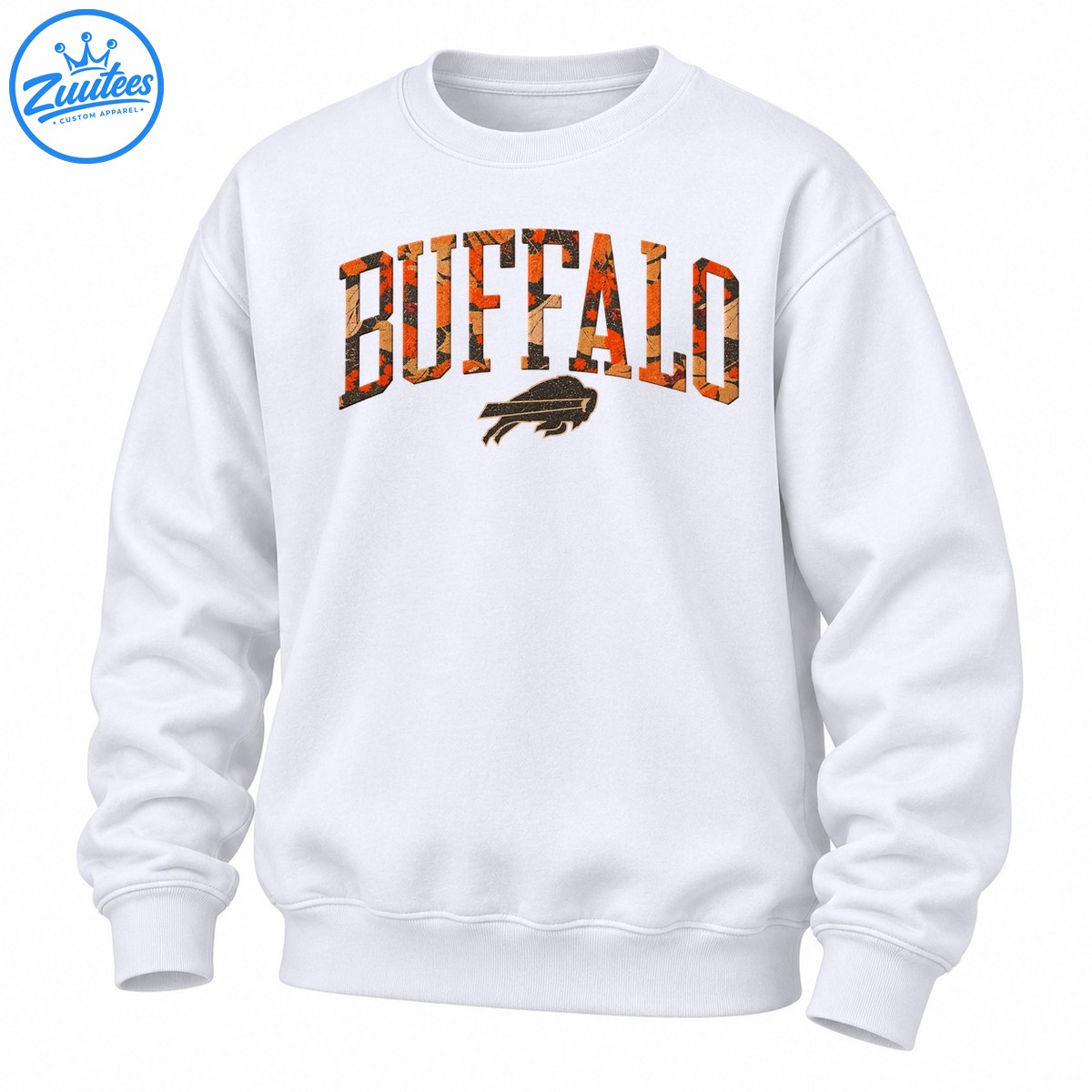 Buffalo Fall Camo Vintage Football Graphic Sweatshirt