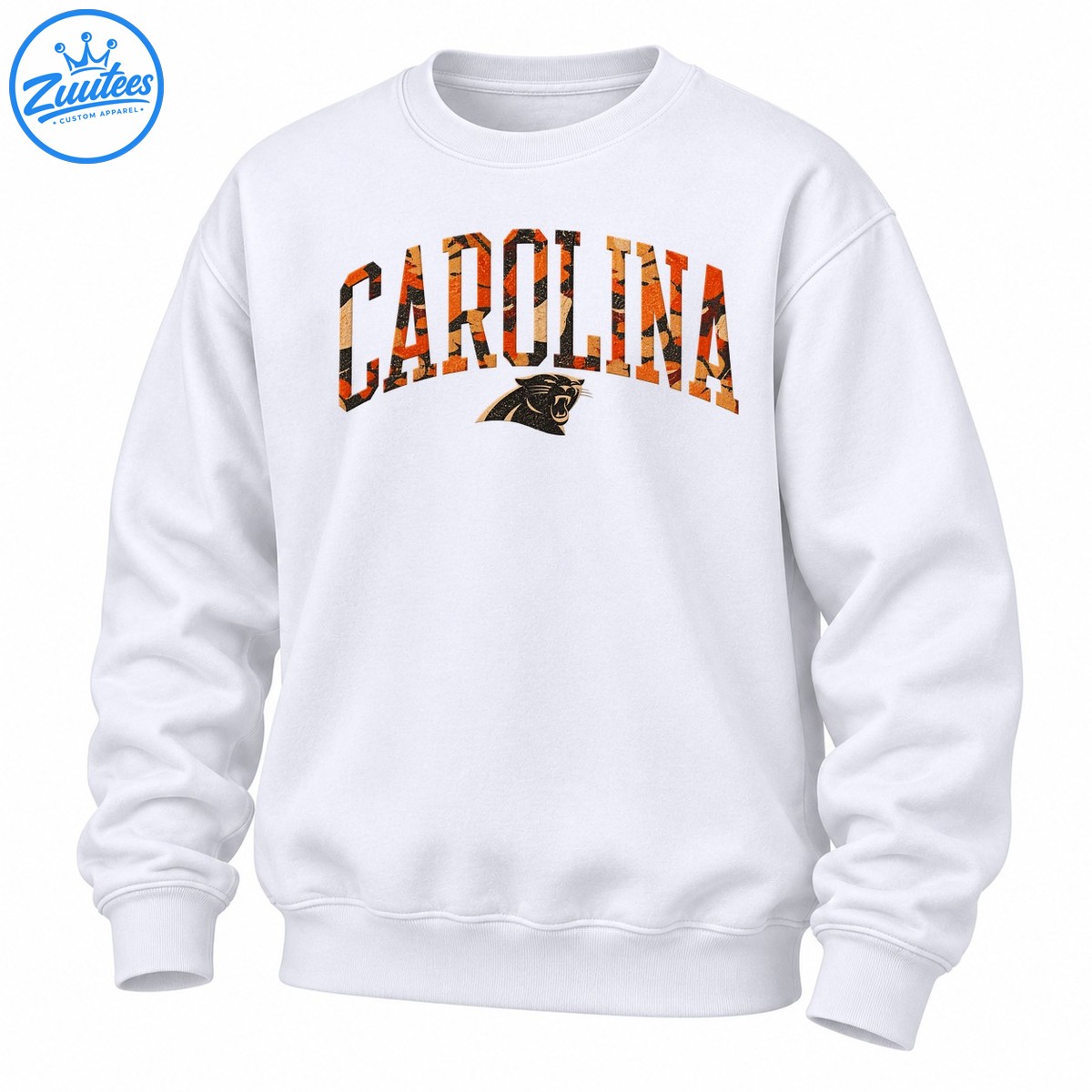 Carolina Panthers Fall Camo Vintage Graphic Sweatshirt