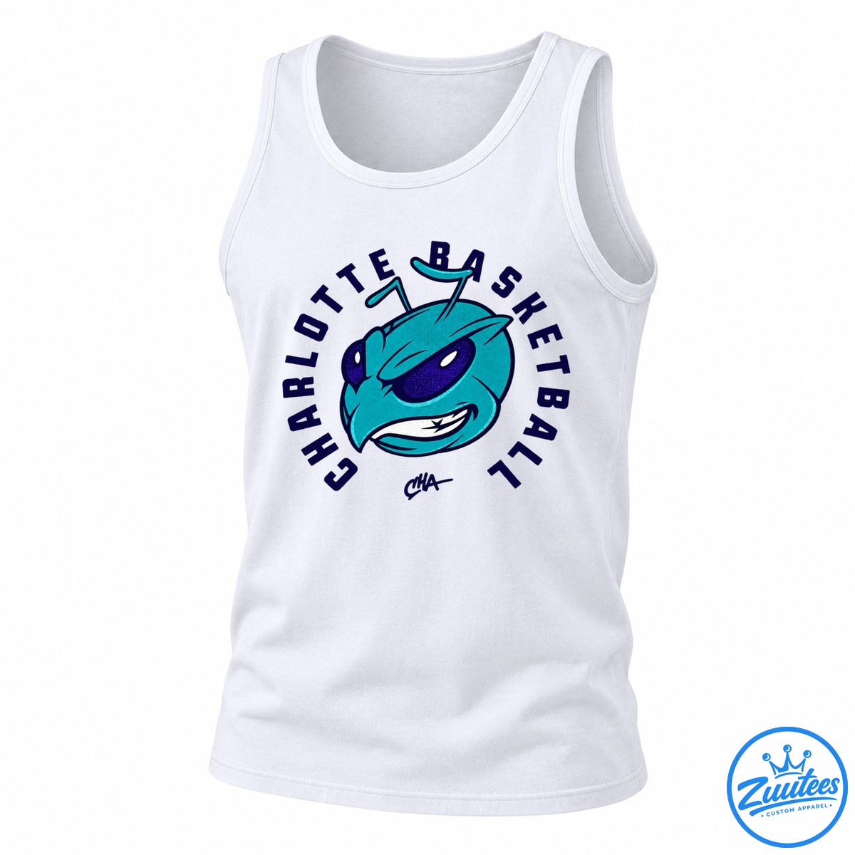 Charlotte Hornets Baseball Stinger Mascot Tank Top