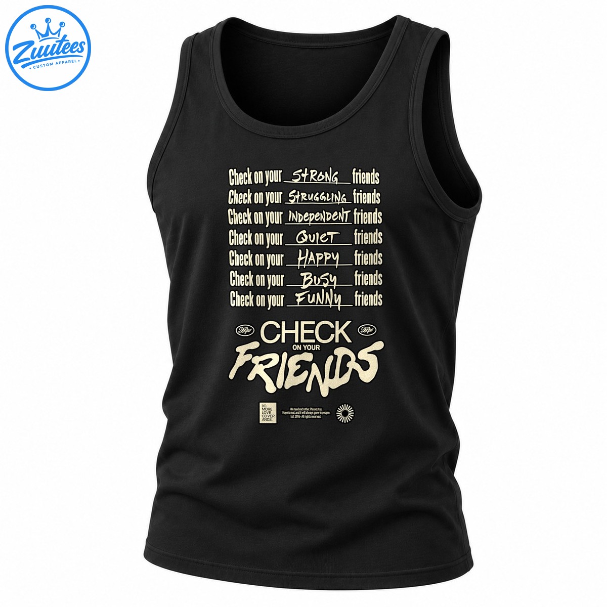 Check On Your Friends Mental Health Awareness Tank Top
