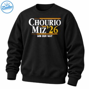 Chourio Miz 26 Win Our Way baseball graphic with white serif lettering and golden wheat accents