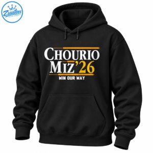 Chourio Miz 26 Win Our Way baseball graphic with white serif lettering and golden wheat accents