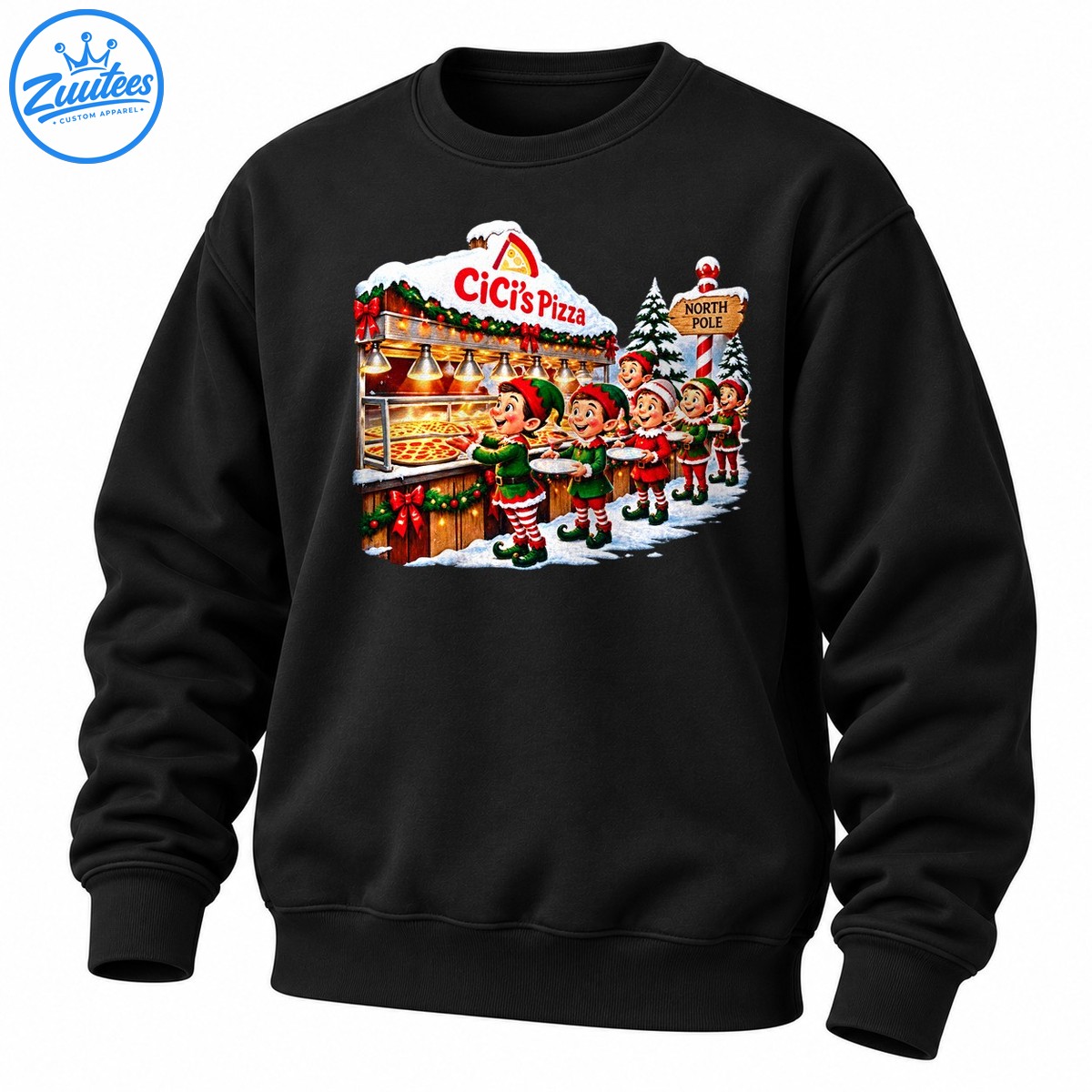 CiCi’s Pizza North Pole Christmas Elf Sweatshirt