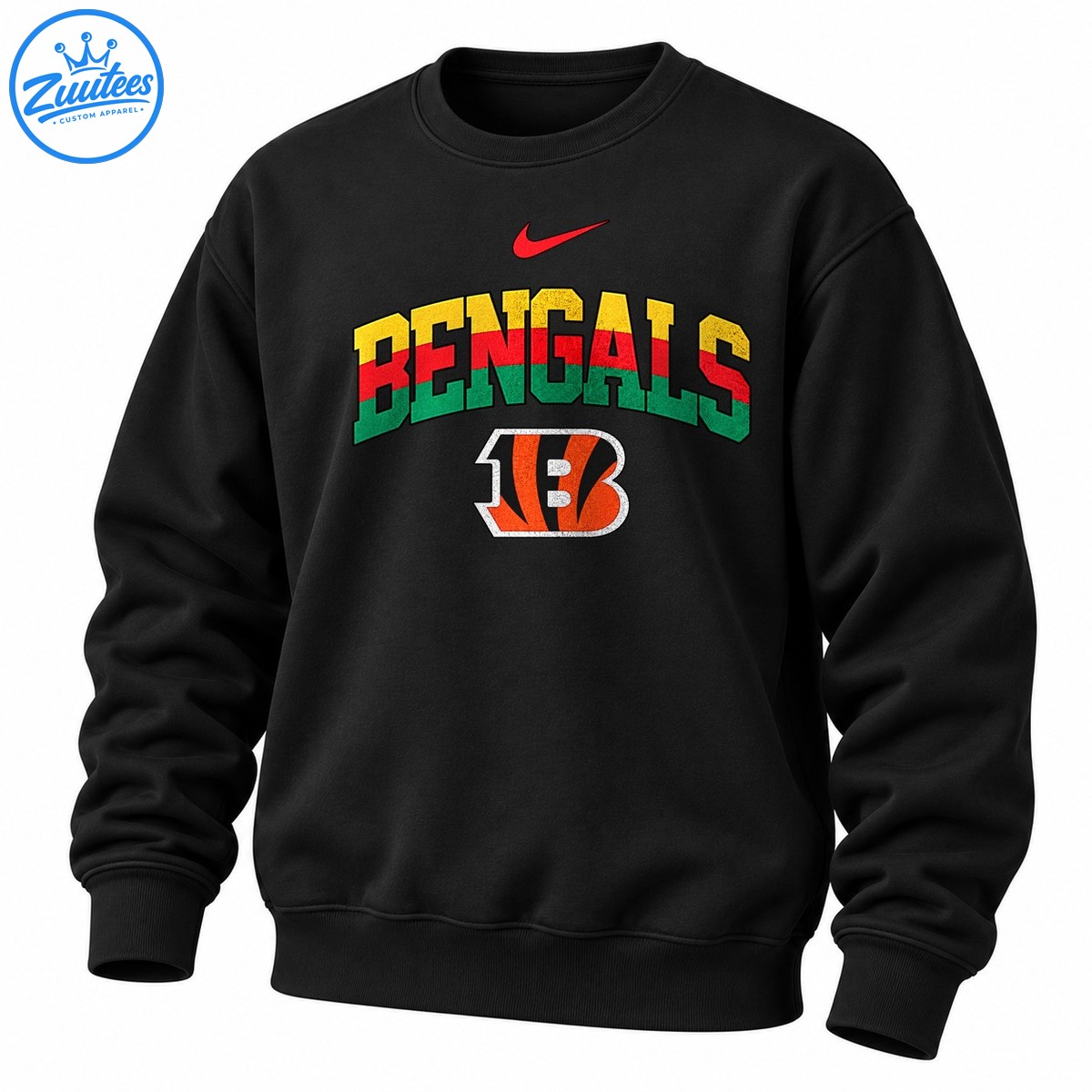 Cincinnati Bengals Black History 100th Anniversary Logo Sweatshirt