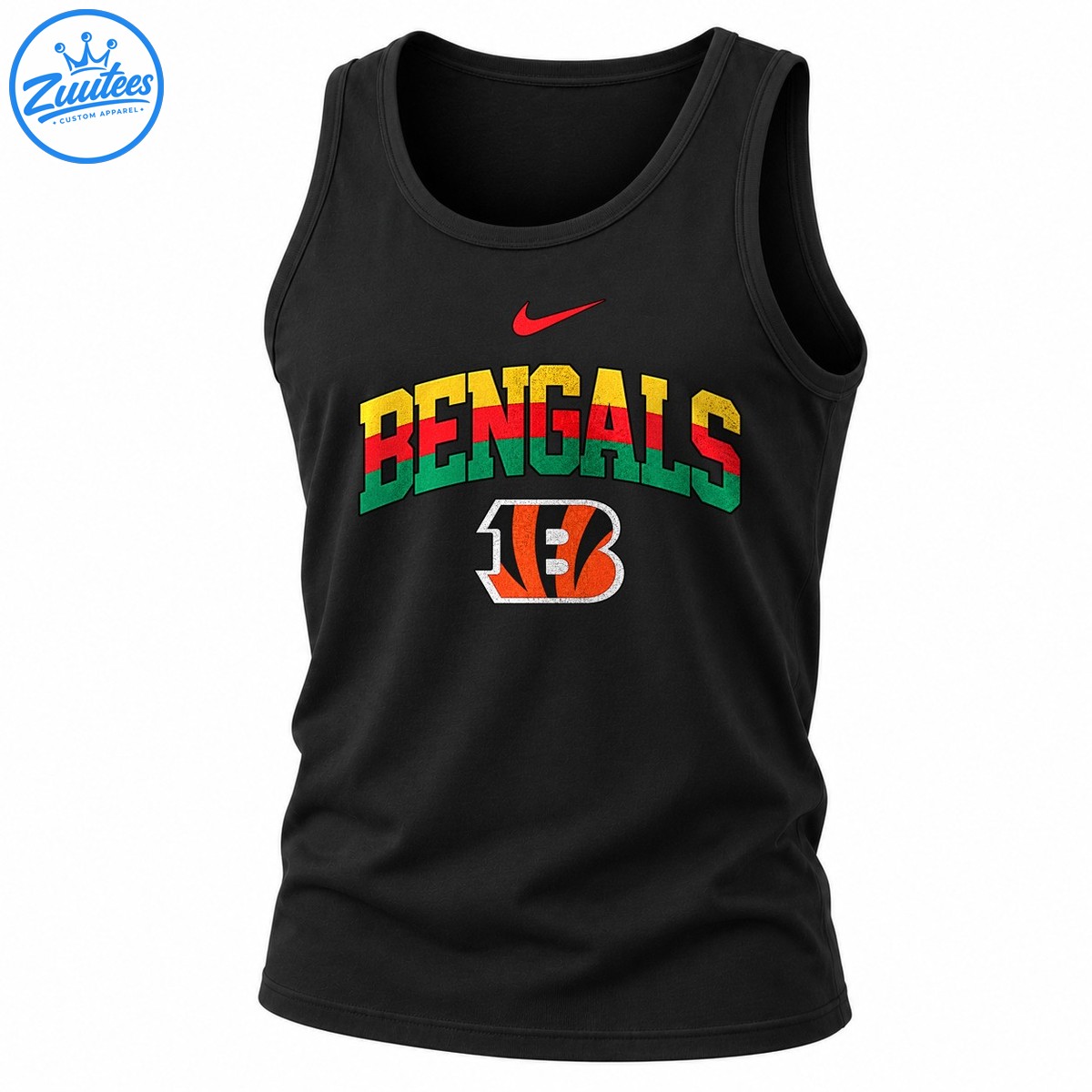Cincinnati Bengals Black History 100th Anniversary Logo Tank Top