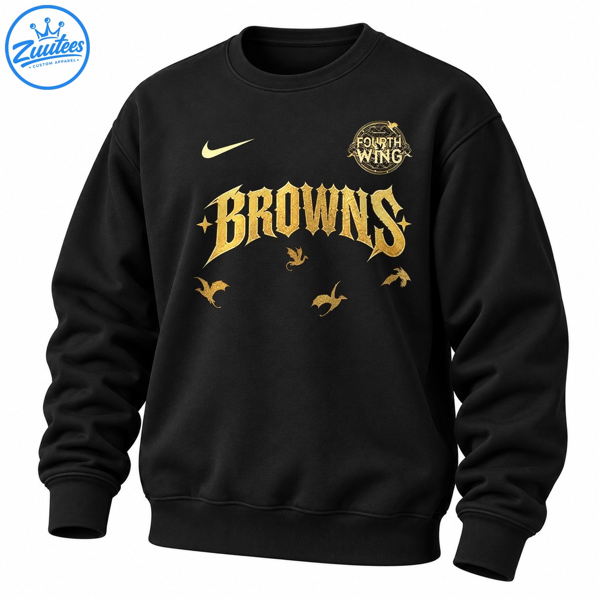 Cleveland Browns X Fourth Wing Logo Golden Sweatshirt