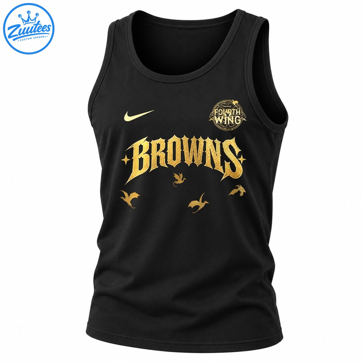 Cleveland Browns X Fourth Wing Logo Golden Tank Top