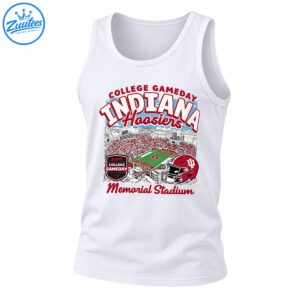 Indiana Hoosiers College Gameday shirt graphic with Memorial Stadium, crimson football helmet and vintage lettering