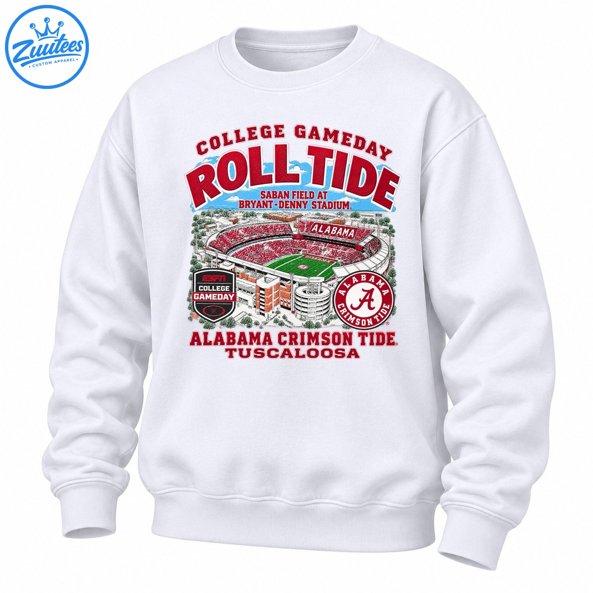 College Gameday Roll Tide Alabama Crimson Tide Stadium Graphic Sweatshirt
