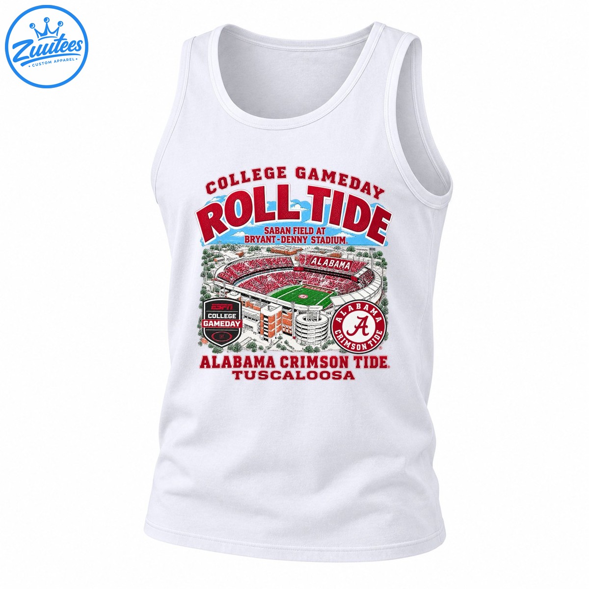 College Gameday Roll Tide Alabama Crimson Tide Stadium Graphic Tank Top