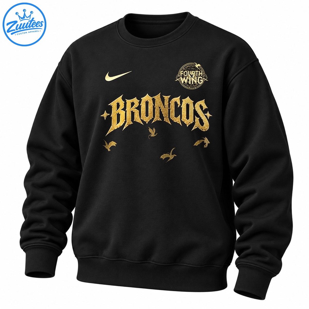 Denver Broncos X Fourth Wing Logo Golden Sweatshirt