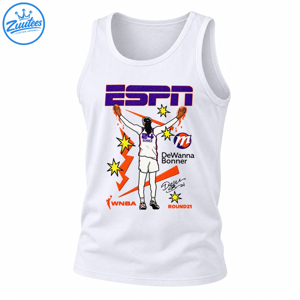 DeWanna Bonner ESPN Basketball Retro Graphic Tank Top