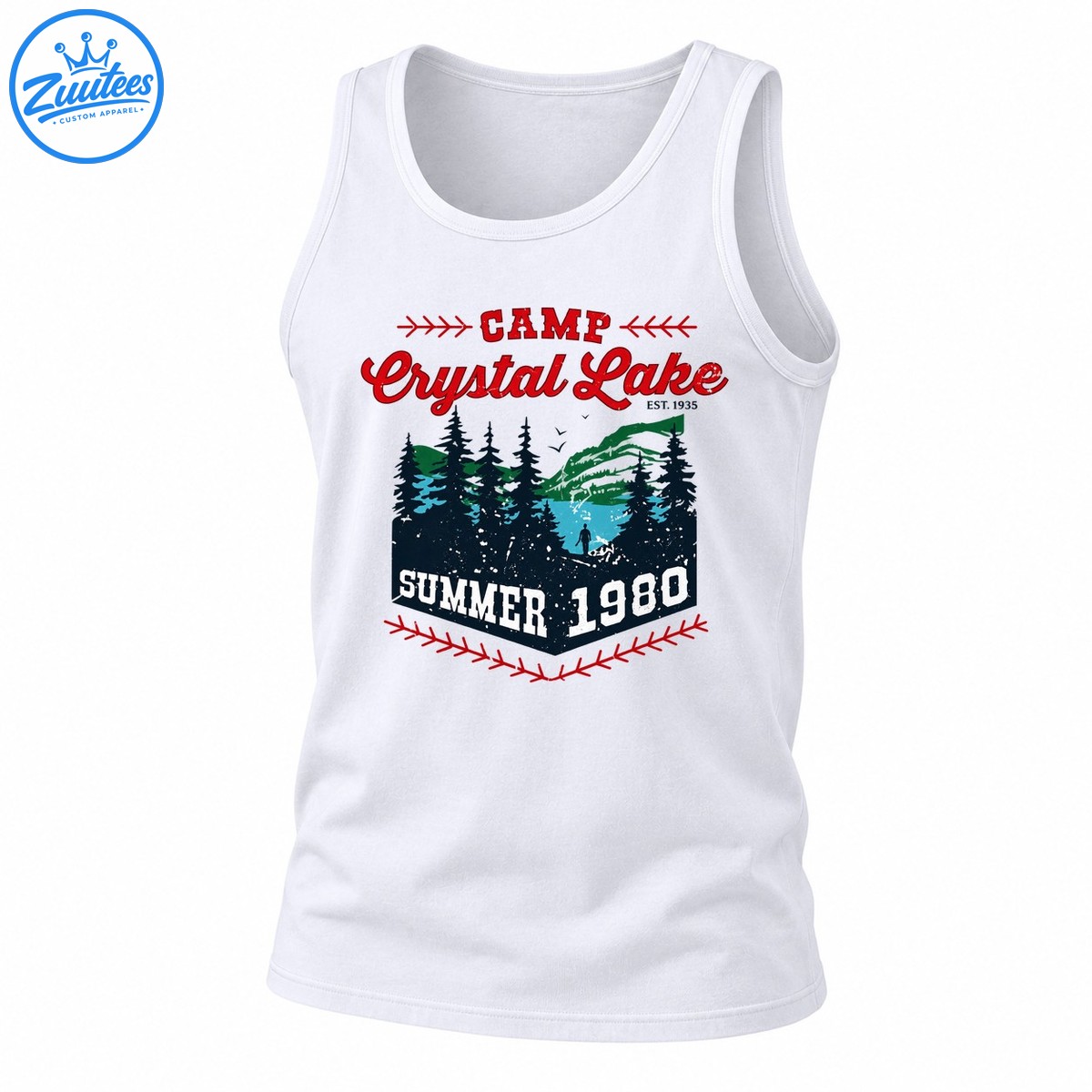 Distressed Camp Crystal Lake Summer 1980 Tank Top