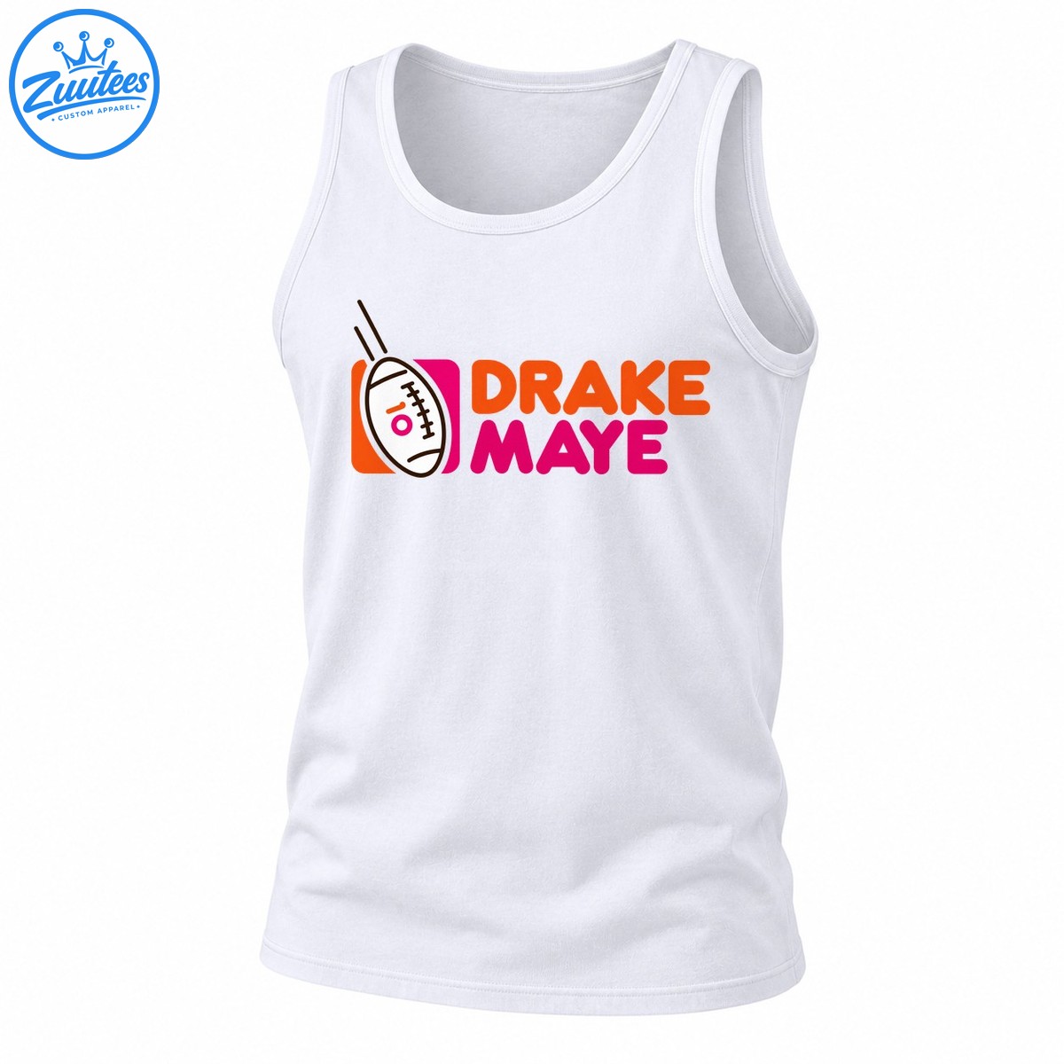 Drake Maye 10 Football Player New England Patriots Tank Top