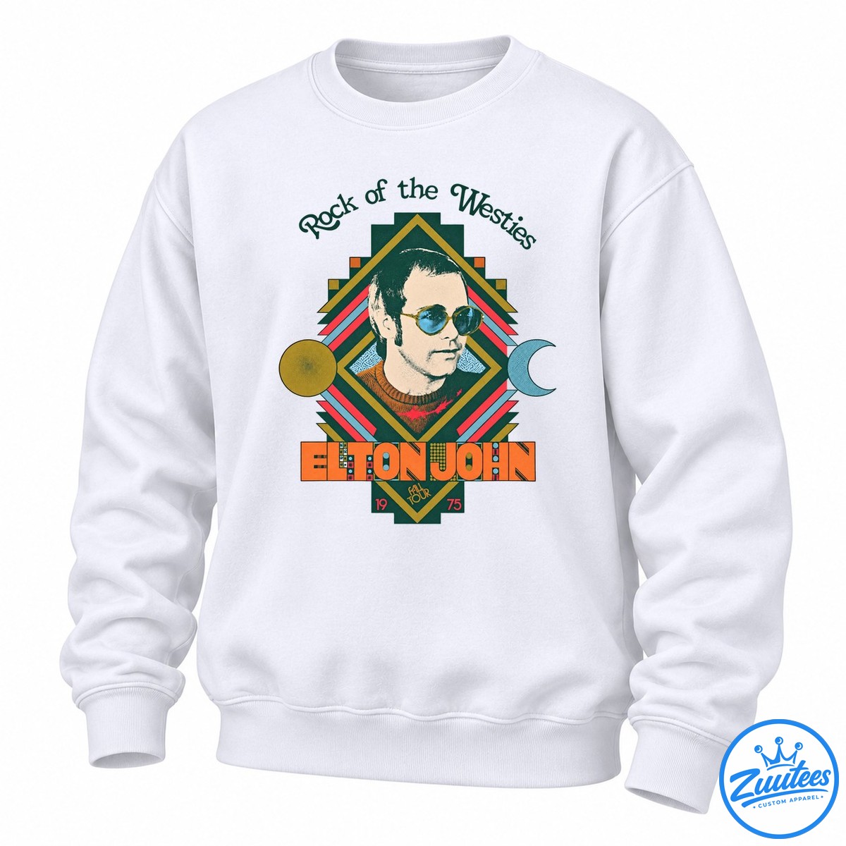 Elton John Rock Of The Westies Fall Tour 1975 Concert Sweatshirt