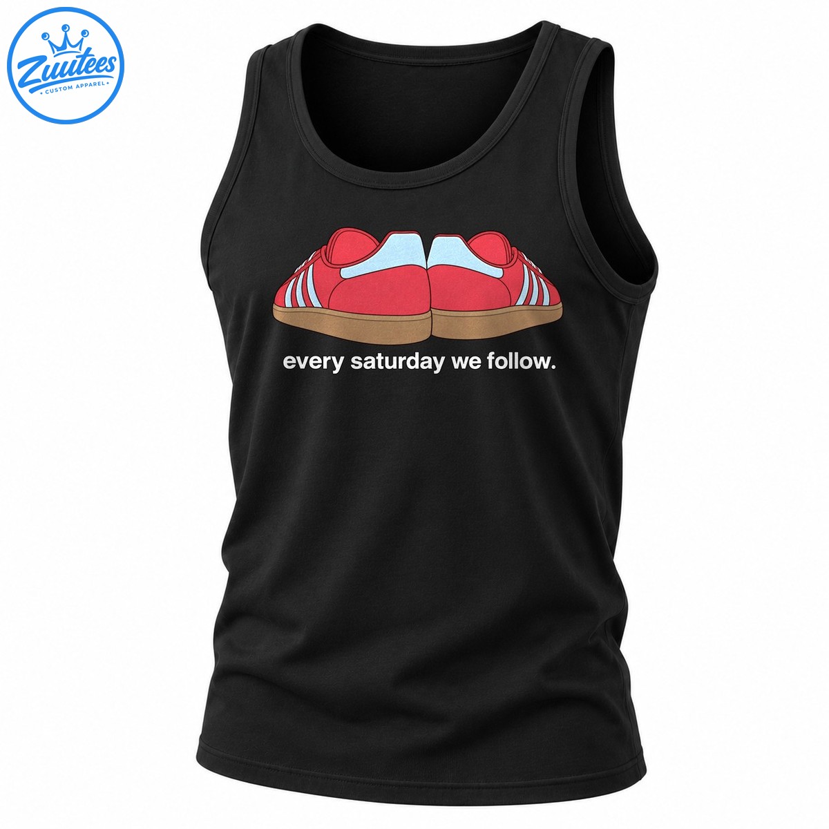 Every Saturday We Follow Retro Red Sneakers Graphic Tank Top