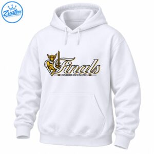 Golden State Valkyries Finals 2026 design with a gold-armored Valkyrie holding a sword and white script lettering